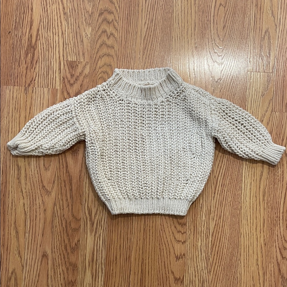Babaa Kids Cozy Cream Knit Sweater 2T